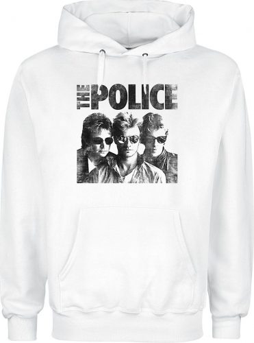 The Police Greatest Hits Cover Mikina s kapucí bílá