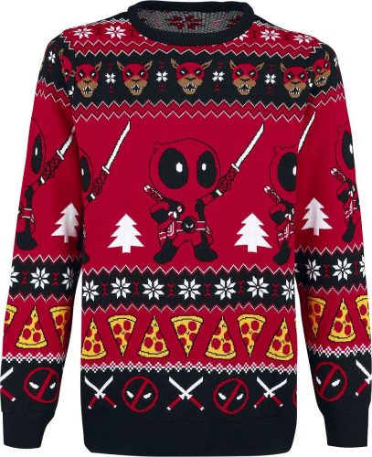 Deadpool Wish You A Deadpool Christmas Pletený svetr vícebarevný