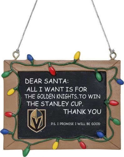 NHL Vegas Golden Knights - Tafelschild Vánocní ozdoba - koule vícebarevný