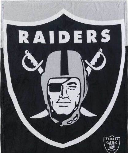 NFL Las Vegas Raiders - Kuschelige Plüschdecke Deka cerná/stríbrná