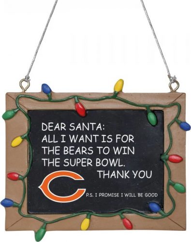 NFL Chicago Bears- Tafelschild Vánocní ozdoba - koule vícebarevný