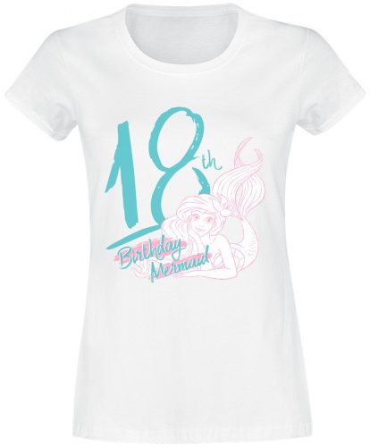 Ariel - Malá mořská víla Birthday Mermaid 18 Dámské tričko bílá