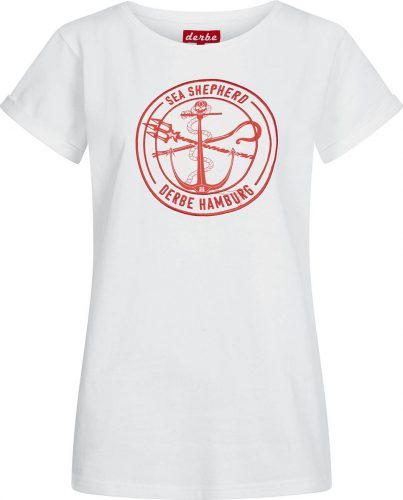 Sea Shepherd x Derbe Barbe Mono Gots Dámské tričko bílá/oranžová