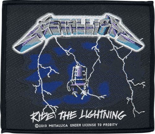 Metallica Ride The Lightning nášivka cerná/modrá/bílá