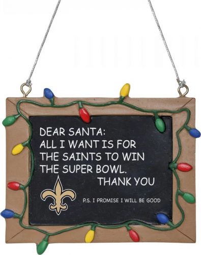 NFL New Orleans Saints - Tafelschild Vánocní ozdoba - koule vícebarevný
