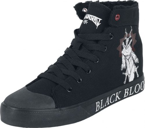 Black Blood by Gothicana Gefütterte Sneaker mit Print tenisky černá