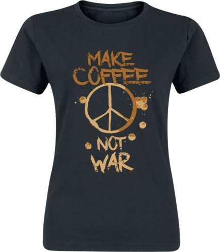 Sprüche Make Coffee Not War Dámské tričko černá