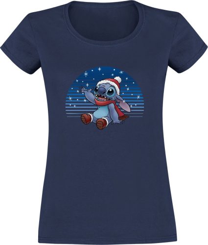 Lilo & Stitch Snowing Stitch Dámské tričko modrá