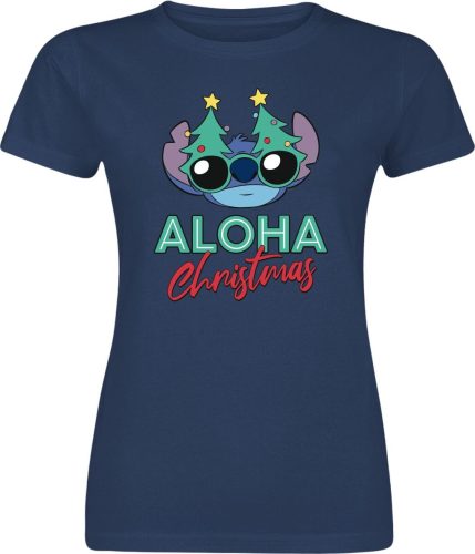 Lilo & Stitch Stitch Christmas Tree Shades Dámské tričko modrá