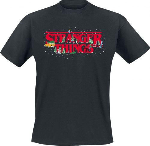 Stranger Things Xmas - Logo Tričko černá