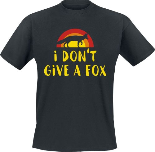 Tierisch I Don't Give A Fox Tričko černá