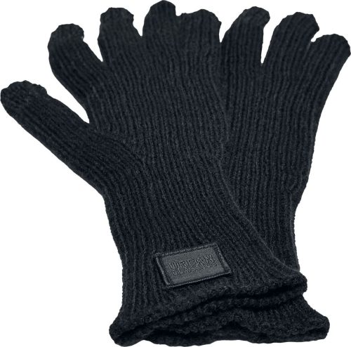 Urban Classics Knitted Wool Mix Smart Gloves rukavice černá