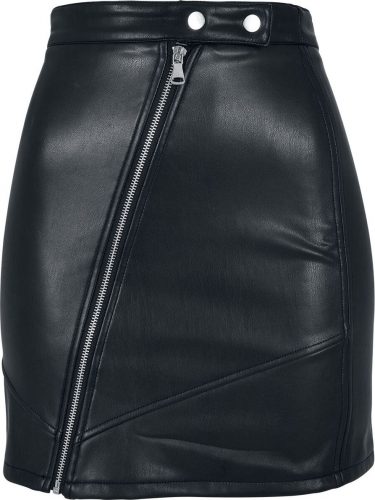 Urban Classics Ladies Synthetic Leather Biker Skirt Mini sukně černá