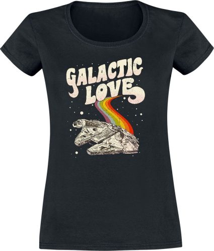 Star Wars Rainbow - Galactic Love Dámské tričko černá