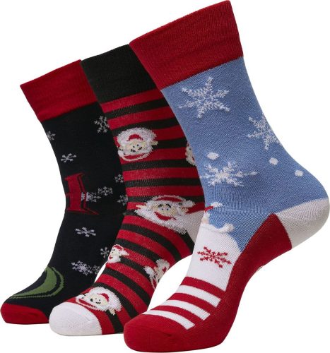 Urban Classics Balení 3 párů vánočních ponožek Santa Ho Ponožky vícebarevný