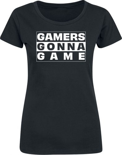 Zábavné tričko Gamers Gonna Game Dámské tričko černá