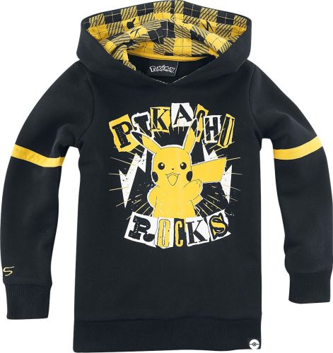 Pokémon Kids - Pikachu - Rocks detská mikina s kapucí cerná/žlutá