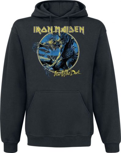 Iron Maiden Fear Of The Dark Vintage Foto Mikina s kapucí černá