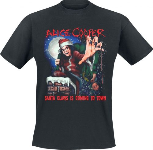 Alice Cooper Santa Claws Tričko černá