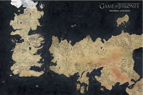 Game Of Thrones Mapa Westeros plakát standard