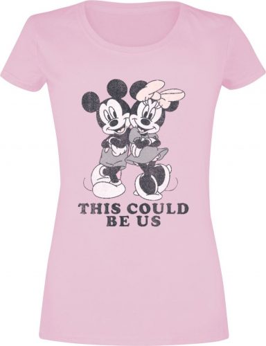 Mickey & Minnie Mouse This Could Be US Dámské tričko světle růžová