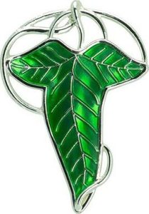 Pán prstenů Lorien Leaf Odznak zelená