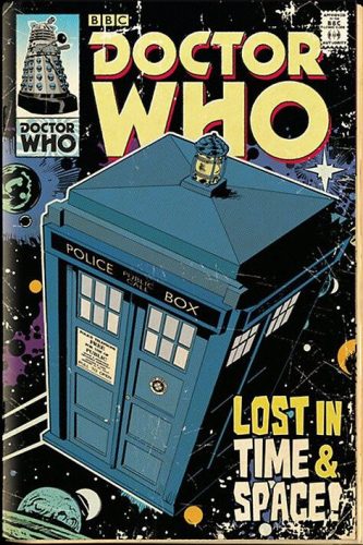 Doctor Who Komiks Tardis plakát vícebarevný