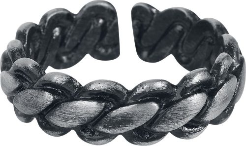 etNox Gun Metal Ring Prsten černá