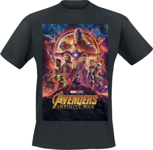 Avengers Infinity War - Poster Tričko černá