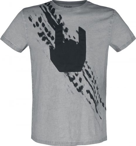 EMP Stage Collection Tričko s prošívanou rockhand Tričko šedá
