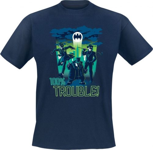 Batman 100% Trouble Villains Tričko modrá