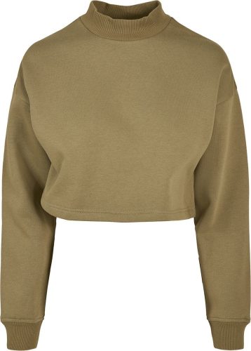 Urban Classics Dámský cropped oversized svetr s vysokým límcem Dámská mikina olivová