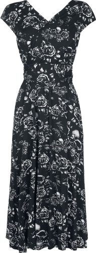 Black Premium by EMP Šaty Multi-Way s potiskem s lebkou a růžemi Šaty černá
