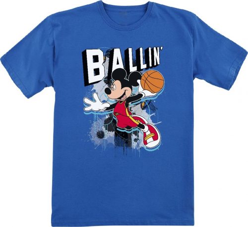 Mickey & Minnie Mouse Kids - Basketballer Mickey detské tricko modrá