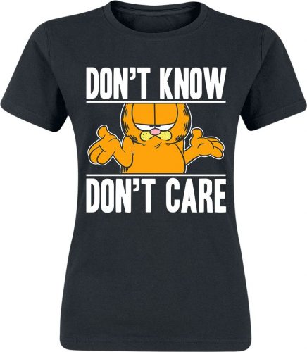 Garfield Don't Know - Don't Care Dámské tričko černá