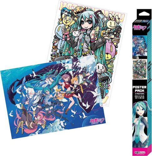 Hatsune Miku Chibi Poster - Set Zarámovaný obraz standard