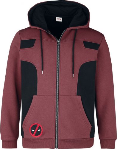 Deadpool Deadpool Mikina s kapucí na zip cervená/cerná