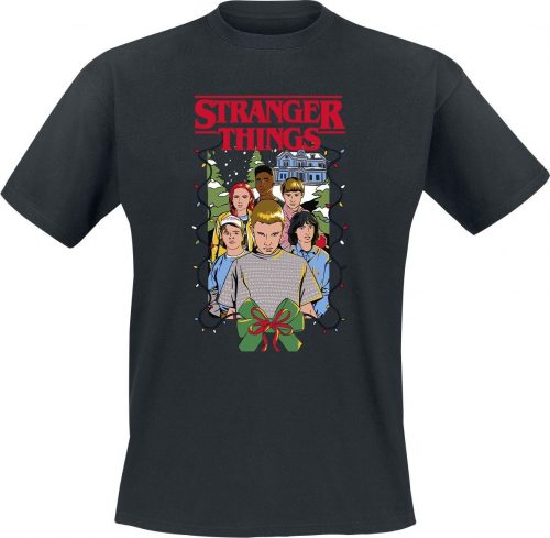 Stranger Things Christmas Poster Tričko černá