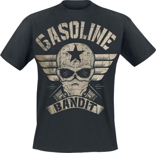 Gasoline Bandit Wing Logo Tričko černá