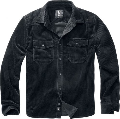 Brandit Corduroy Shirt Classic Košile černá