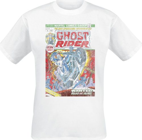 Ghost Rider Comic Cover Tričko bílá