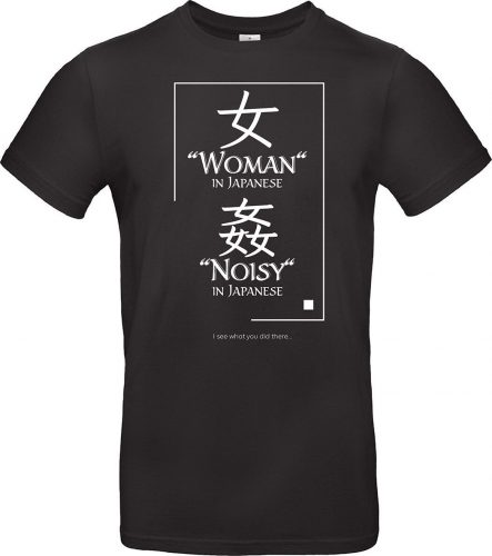 Zábavné tričko WomanNoisy Tričko černá