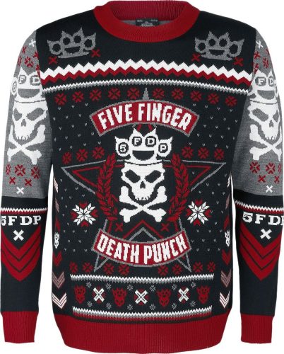 Five Finger Death Punch Holiday Sweater 2022 Mikina vícebarevný