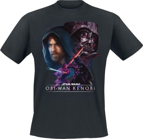 Star Wars Obi-Wan - Kenobi - Big Face Off Tričko černá