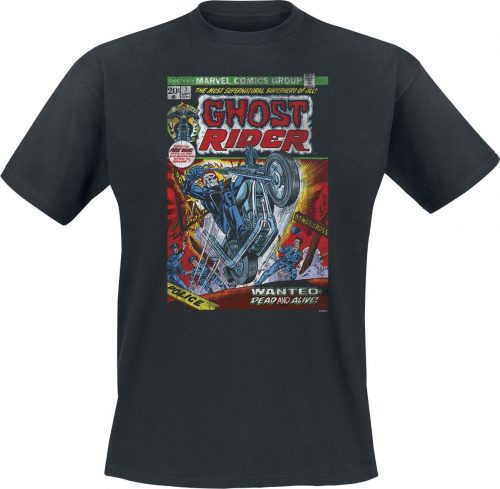 Ghost Rider Comic Cover Tričko černá