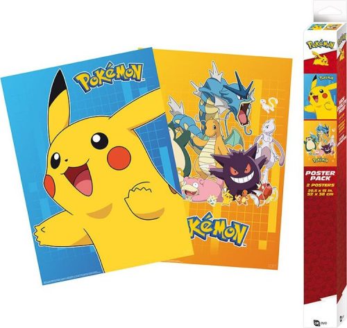 Pokémon Personnages colorés plakát standard