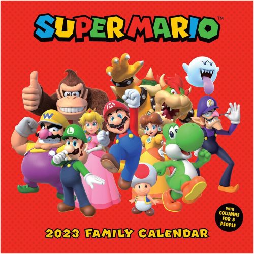 Super Mario Familienkalender 2023 Nástenný kalendář vícebarevný