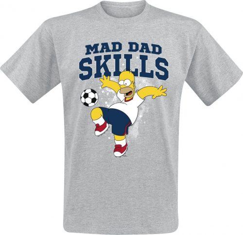 Die Simpsons Mad Dad Skills Tričko šedá