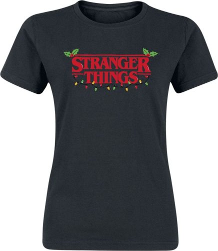 Stranger Things Christmas Lights Dámské tričko černá