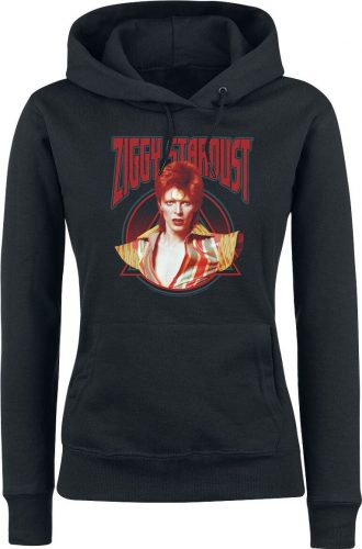 David Bowie Ziggy Stardust Dámská mikina s kapucí černá